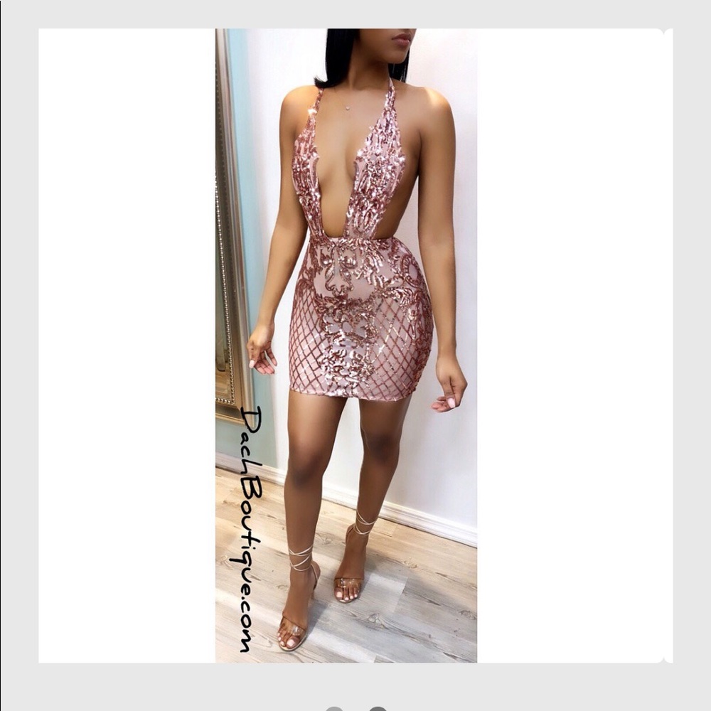 Dach Boutique Rose Sequin Dress